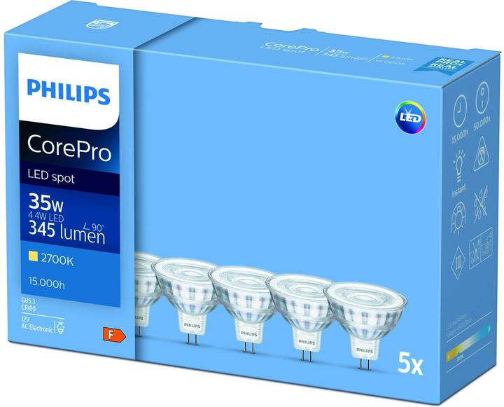 Actual product image Philips Professional CorePro (GU5.3, 4.40 W, 345 lm, 1 x, F)