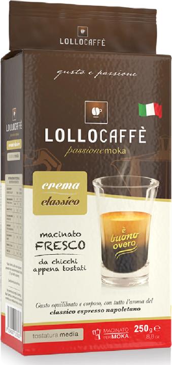 Immagine prodotto Lollo Caffè Caffè macinato Crema Classico (Tostatura media, 250 g)
