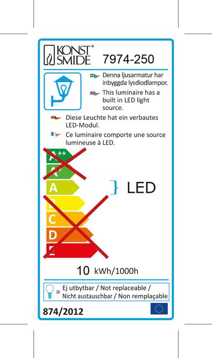 Energy Label Konstsmide Cesena (900 lm)