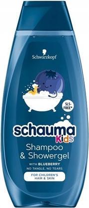 Actual product image Schwarzkopf Schauma - Kids Shampoo and Showergel shampoo for all hair types and baby ueberry 400ml (400 ml, Liquid shampoo)