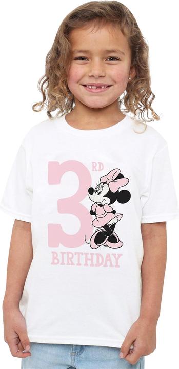 Actual product image Disney Childrens/Kids Minnie Mouse 3rd Birthday T-Shirt (152, 158)