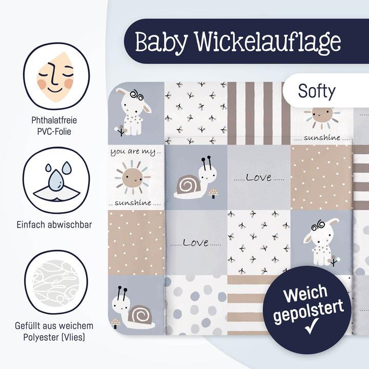Produktbild Julius Zöllner Wickelauflage "Softy", Patch Blue
