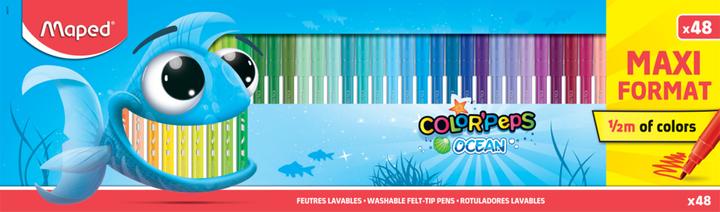 Actual product image Maped Felt tip pens OCEAN, medium, assorted colours, box of 48 pieces (Multicoloured, 48 x)