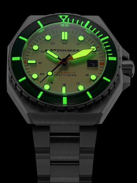 Actual product image Spinnaker SP-5081-CC Dumas Diver Automatic 44mm 30ATM (Analogue wristwatch, 44 mm)