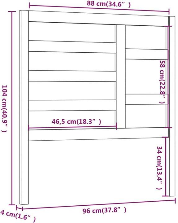 Actual product image VidaXL Edan (96 x 4 x 104 cm)