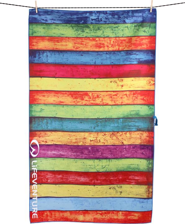 Image du produit Lifeventure Serviette de toilette recyclée SoftFibre Trek, planches à rayures, géante (150 x 90 cm)