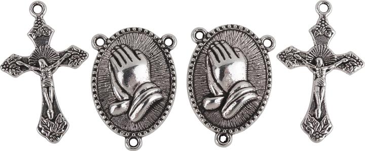 Immagine prodotto VBS Ciondolo "Simboli cristiani", set di 4 pezzi (Metallo)