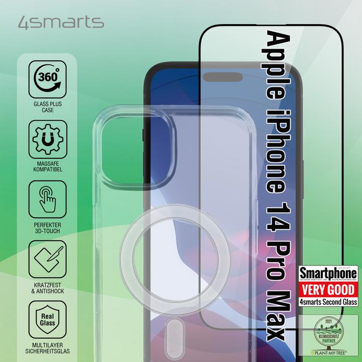 Immagine prodotto 4smarts Set a 360° X-Pro Full Cover Glass, Mount.+UltiMag Case (Apple iPhone 14 Pro Max)