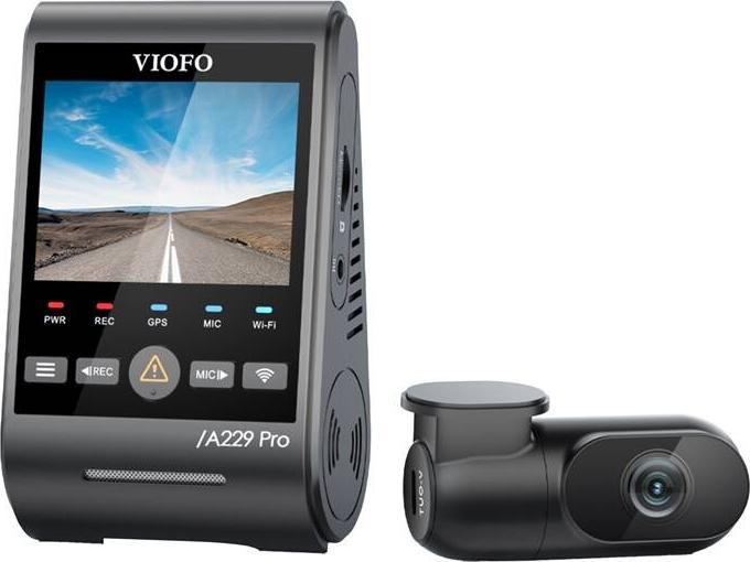 Produktbild Viofo A229 Pro 2CH - 4K dual dashcam - Inclusief gratis cpl Filter - 2023 model (GPS-Empfänger, Eingebautes Mikrofon, Nachtsicht, Beschleunigungssensor, Eingebautes Display, WLAN, 4K)