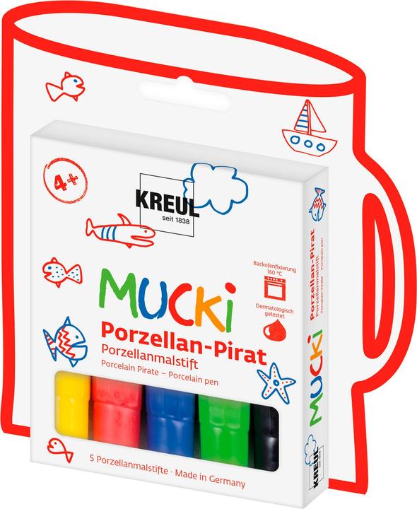 Produktbild Mucki Porzellan-Pirat (Yellow, Blue, Black, Green, Red)