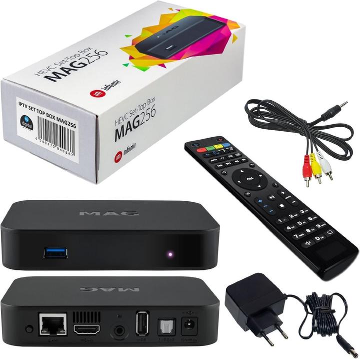 Image du produit infomir MAG 256 IPTV SET TOP BOX Lecteur multimédia Internet TV IP, HEVC/H.265 (IPTV (ready))