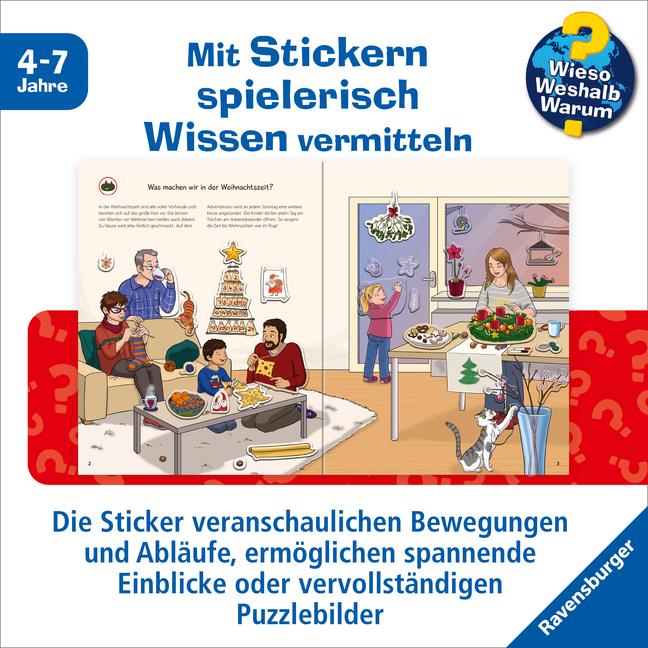 Actual product image Ravensburger Why? Why? Why? Sticker book: Christmas