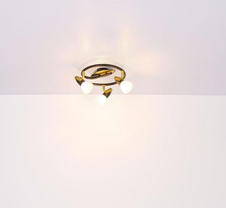 Immagine prodotto Globo Faretto NOVARA, patinato oro, 5449-3 (E14)