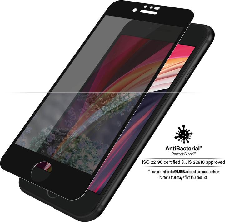 PanzerGlass Case Friendly Privacy (1 Stück, Apple iPhone 6, Apple iPhone 6s, Apple iPhone 7, Apple iPhone 8, Apple iPhone SE (2nd Gen), Apple iPhone SE (3rd Gen))