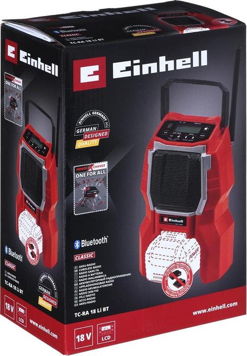 Actual product image Einhell Battery radio TC-RA 18 Li BT (FM, AM, Bluetooth)