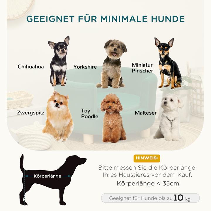 Produktbild PawHut Hundesofa mit kuschligem Stoffbezug (Hund)