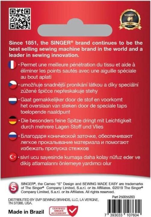 Produktbild Singer QUILTING Nähmaschinennadel, 80/12, 5er Pack