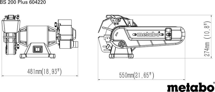 Immagine prodotto Metabo BS 200 Plus (Smerigliatrice, Tritacarne da banco, 450 W)