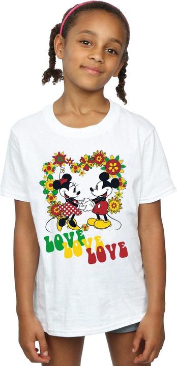Produktbild Disney Mickey And Minnie Mouse Hippie Love TShirt Mädchen (140, 146)