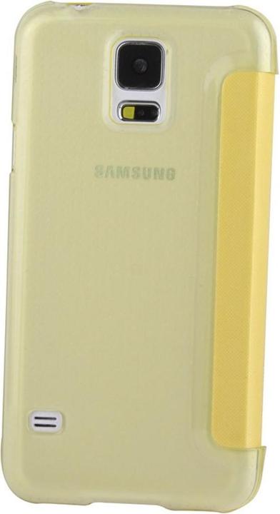 Actual product image König Design Mobile Phone Case Flipcover with Window for Samsung S5 mini / G800 Yellow (Samsung Galaxy S5 Mini)