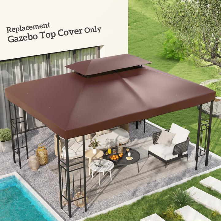 Produktbild Outsunny Ersatzdach für Metall Gartenpavillon (400 cm, 300 cm)