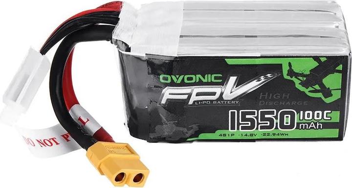Produktbild AccuCell Akku 1550mAh 14.8V 100C 4S XT60-Stecker für Modellbau (14.80 V, 1550 mAh)