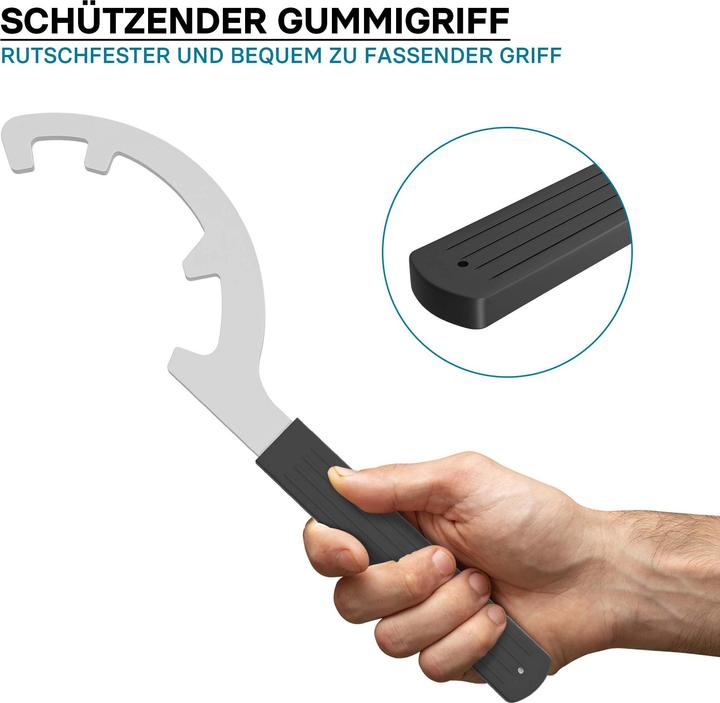 Produktbild Wiltec Storz Kupplungsschlüssel A 110 B 75 C 52 Schlüssel Feuerwehr Schlauch