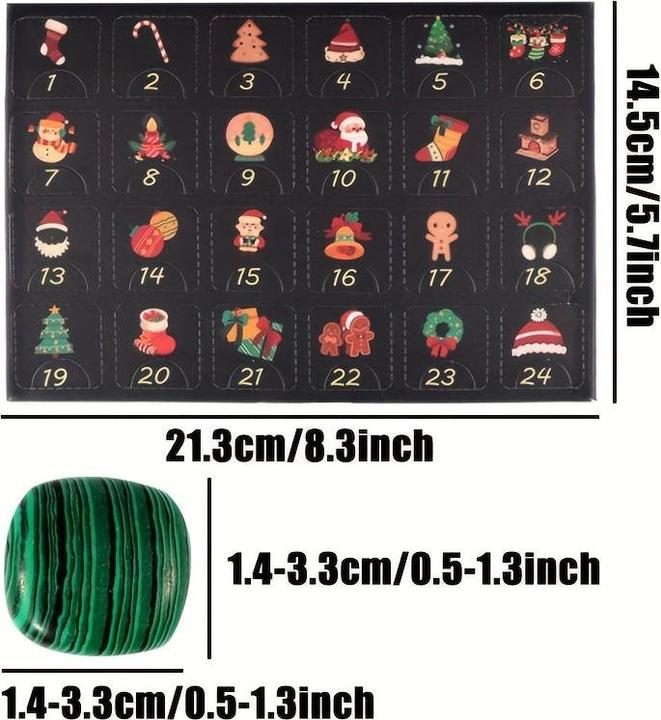 Actual product image Activity Board Christmas Advent Calendar Mysterious Crystal Gem 24 Days Christmas Countdown Calendar Gift
