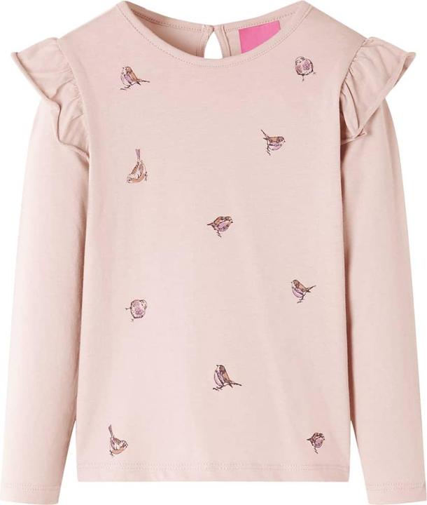 Actual product image VidaXL Children's long-sleeved shirt pink 104,Material: 100 % cotton,Colour (104)