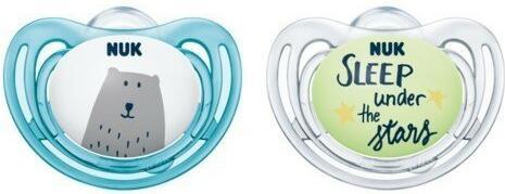 Actual product image NUK 175246 SILICONE DUMMY HELLO ADVENTURE 0-6M 2PCS. (2 x, up to 6 M.)