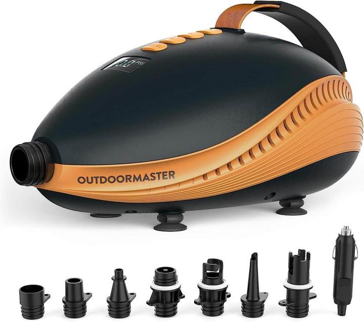 Outdoor Master The Dolphin 20PSI Hochdruck SUP Pumpe Elektrische, 12V DC Auto-Anschluss Luftpumpe