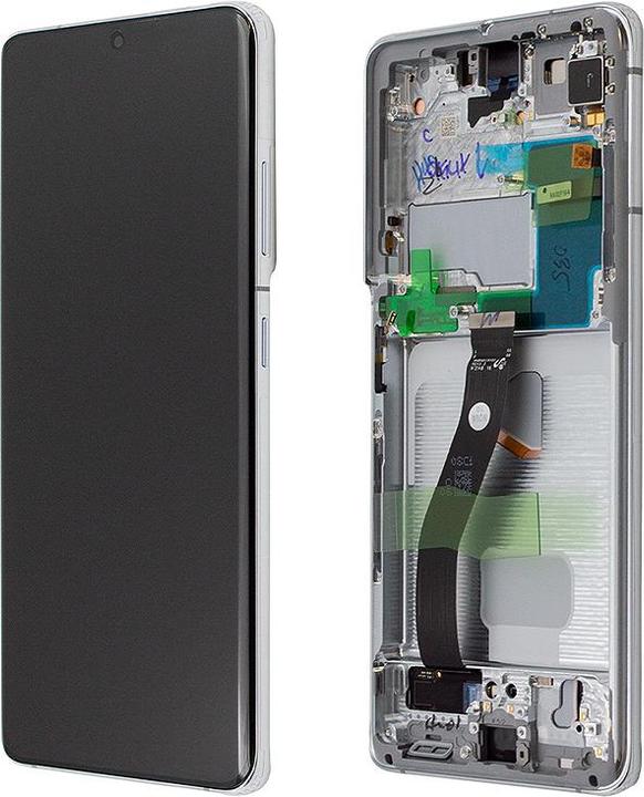 Image du produit Samsung Unité d'affichage + cadre G998B Galaxy S21 Ultra - 5G phantom silver GH82-26035B (sans caméra) (Écran, Galaxy S21 Ultra 5G)