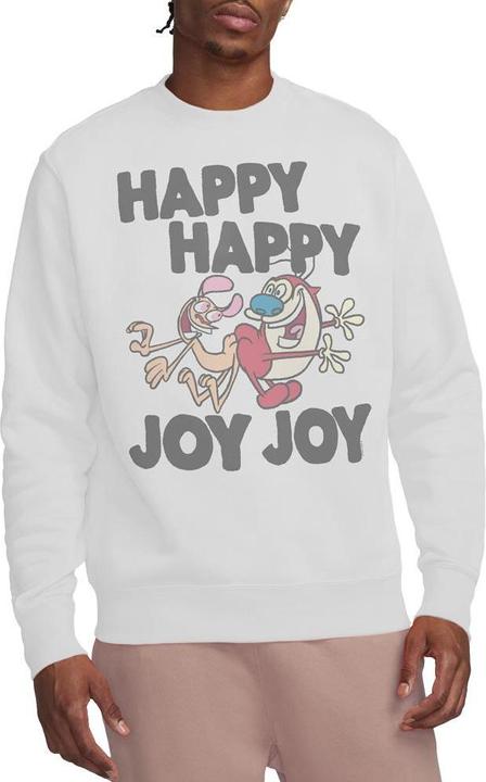 Actual product image Ren & Stimpy Unisex Adult Happy Happy Joy Joy Sweatshirt (M)