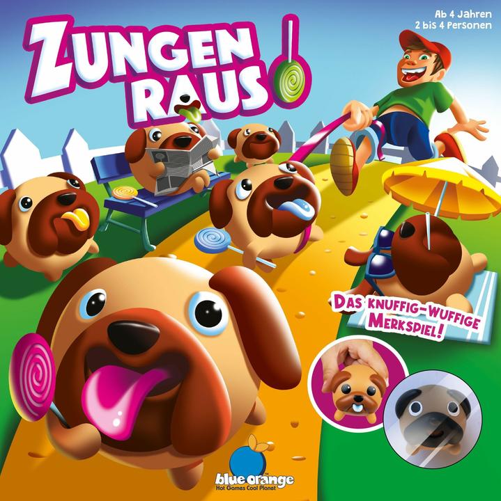 Actual product image Blue Orange Tongues out. (German)