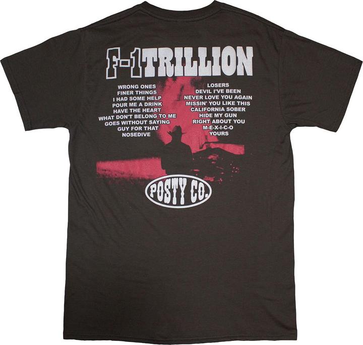 Image du produit Post Malone - T-shirt F-1 TRILLION - Adulte (L)