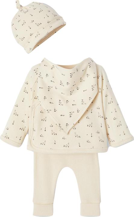 Immagine prodotto Vertbaudet Bio-Kollektion: Baby Geschenk-Set: Jacke, Hose, Mütze & Halstuch mit Gänsen (74)