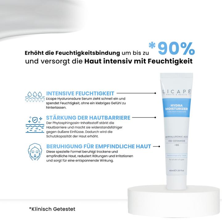 Immagine prodotto Licape | Feuchtigkeitscreme 40 ml | Gesichtscreme für trockene und sensible Haut (40 ml, Tonico per il viso)