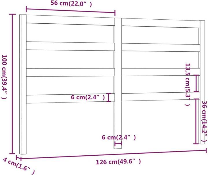 Actual product image VidaXL Batsheva (126 x 4 x 100 cm)