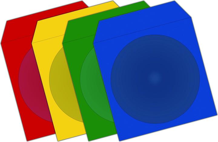 Image du produit MediaRange CD/DVD Papierhüllen farbig mit Sichtfenster