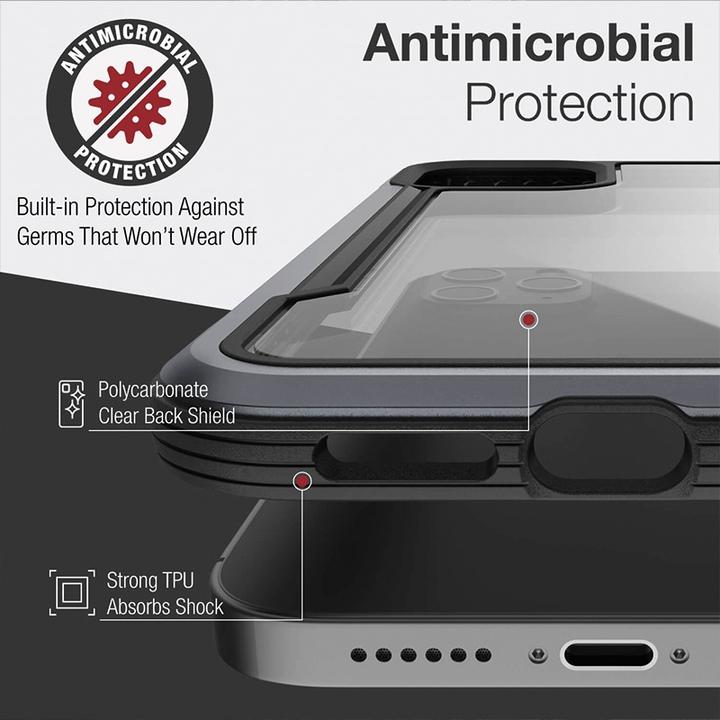 Image du produit X-Doria Raptic Shield Pro - Étui pour iPhone 13 Pro (Anti-bactérien) (Rouge) (Apple iPhone 13 Pro)