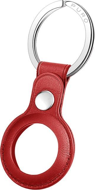 Produktbild Deltaco Puro SKY Apple Airtag key ring with leather case - Red
