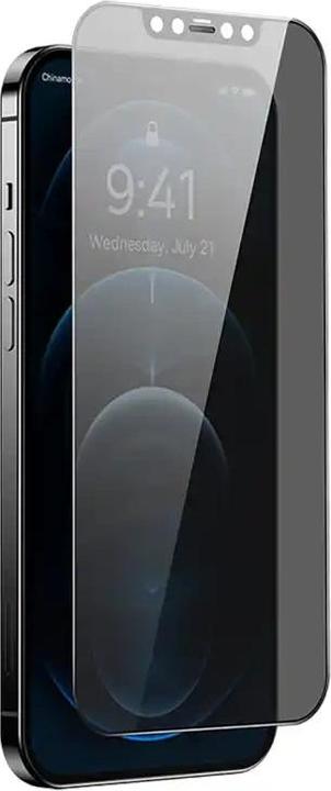 Image du produit Baseus 0.3mm Full-Coverage Privacy Protection Crystal Tempered Glass Screen Protector with Dust Filter for (1 pièce(s), Apple iPhone 12 Pro Max)