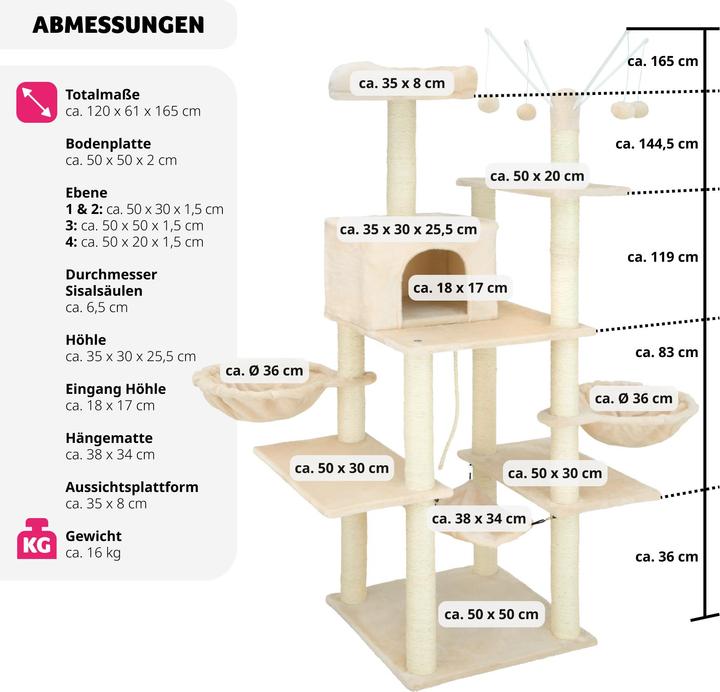 Actual product image tectake Lilou (165 cm, Beige)
