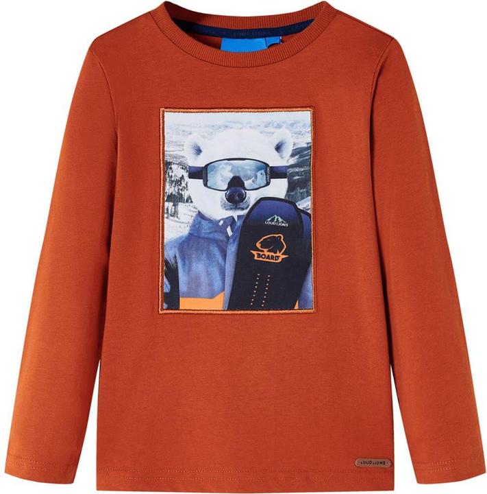 Produktbild VidaXL Kinder-Langarmshirt Rostbraun 104,Material: 100 (104)