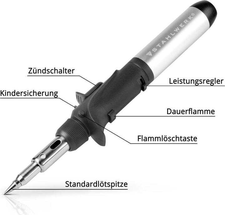 Image du produit Stahlwerk Fer à souder à gaz GLK-500 ST avec température de soudage de 200-500°C en kit complet