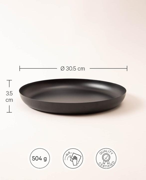 Actual product image Esmée Round serving tray / decorative tray made of black metal, Ø 30.5 cm