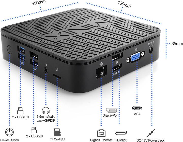 Immagine prodotto Minix Neo G41V-4 Max (Intel Celeron N4100, 128 GB, 128 GB, UHD Graphics 600)