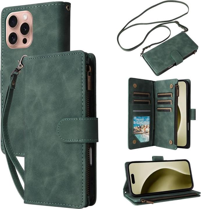 Immagine prodotto Cover-Discount iPhone 16 Pro - Custodia a portafoglio con cordino (Apple iPhone 16 Pro)
