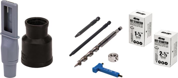 Actual product image Kreg Pocket Hole Jig 720 Pocket Hole Drilling Jig + Micro Drilling Jig + Step Drill + Bit + Schr