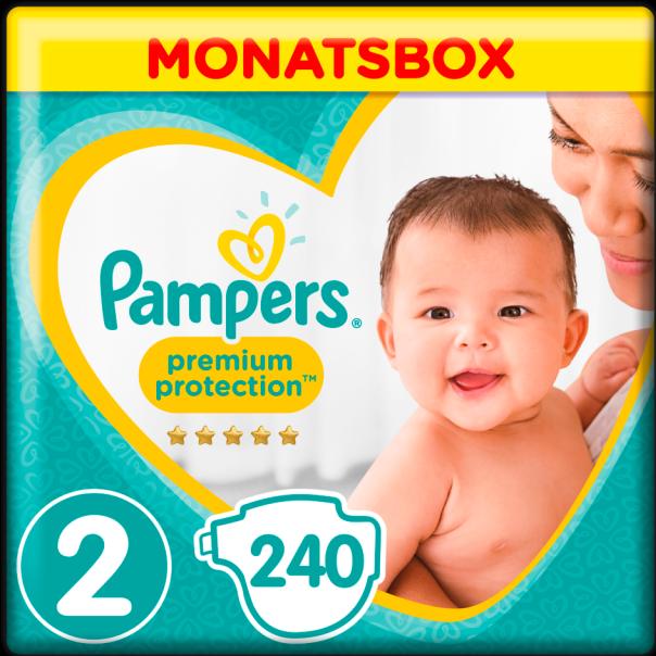 Pampers Premium Protection (Gr. 2, Monatsbox, 240 Stück)